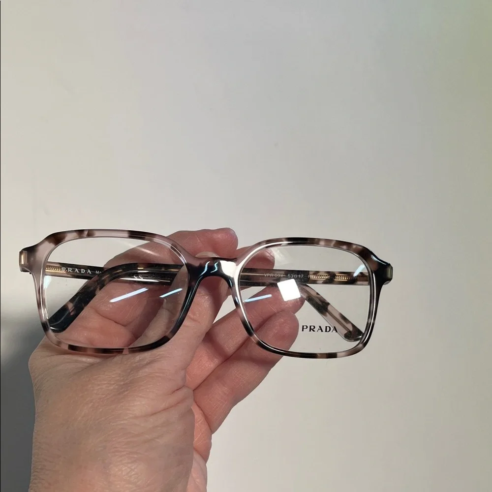PRADA VPR03X NWOT Orchid Tortoise Acetate 53-17-140 Preppy Career Eyeglass Frame